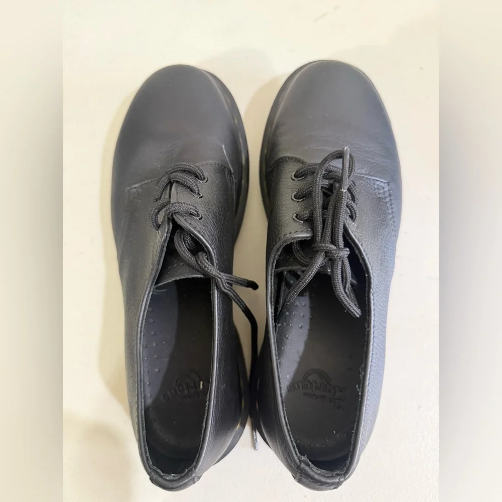Dr. Martens Black Leather Derby Shoes